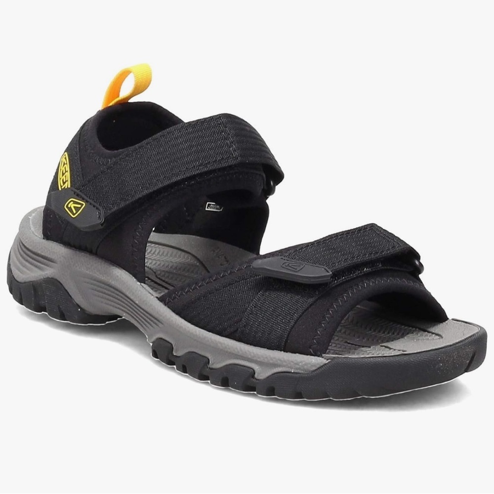 Keen Black and Gray Sandals with Yellow Detail